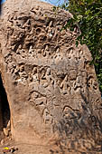 Mamallapuram - Tamil Nadu. Stylistic experiments on boulders just below the new lighthouse.
